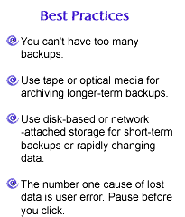 Best Practices to prevent data loss from hard disk failure and other disasters